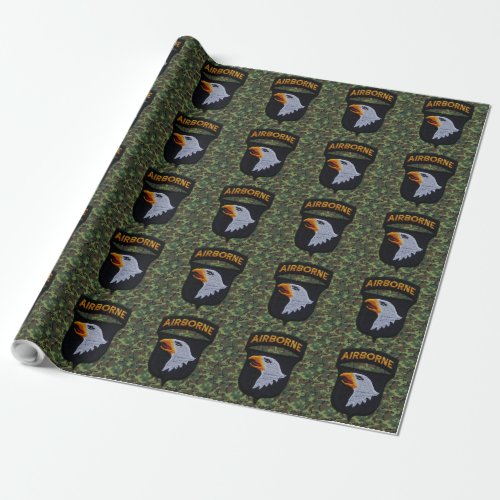 101st airborne screaming eagles patch wrapping paper