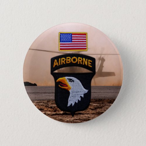 101st airborne screaming eagles veterans Button
