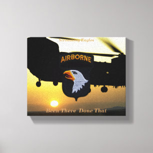 101st airborne screaming eagles veterans vets canvas print