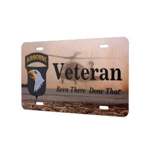 101st airborne screaming eagles veterans vets license plate