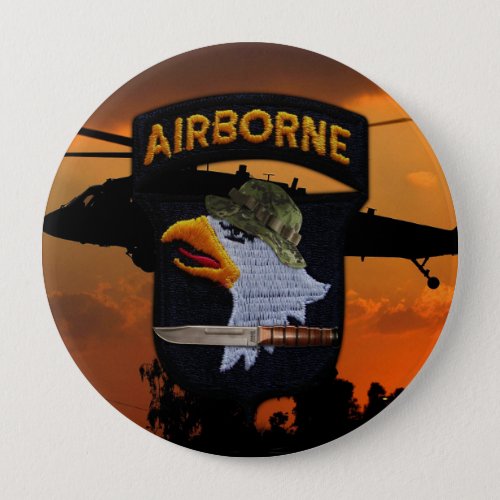 101st airborne screaming eagles veterans vets pinback button