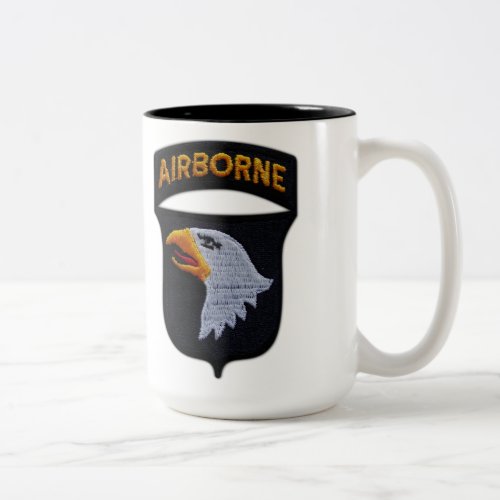 101st airborne screaming eagles veterans vets Two_Tone coffee mug
