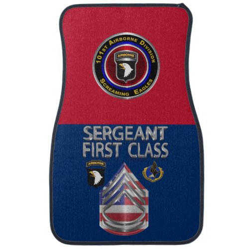 101st Airborne Sergeant First Class Car Floor Mat