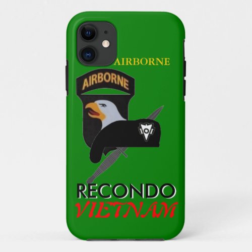 101ST AIRBORNE VIETNAM RECONDO iPHONE CASE