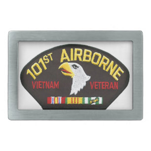 101st Airborne Vietnam Veteran Rectangular Belt Buckle