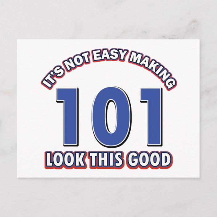 101st Birthday Designs Postcard | Zazzle.com