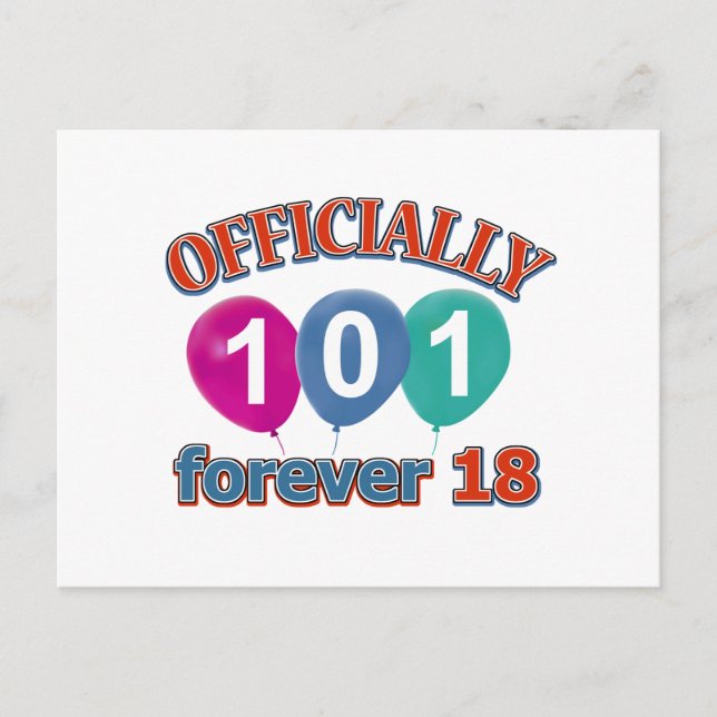 101st birthday designs postcard (Front)
