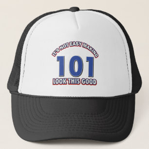 101st birthday designs trucker hat