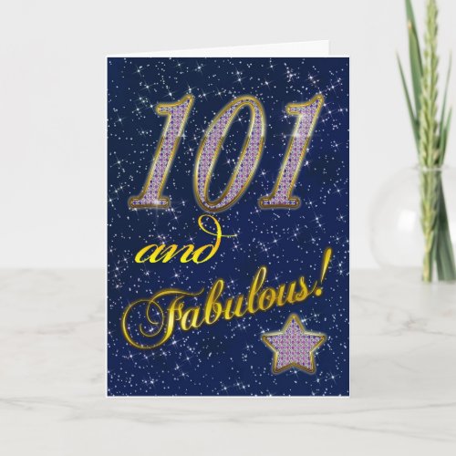 101st birthday for someone Fabulous Card