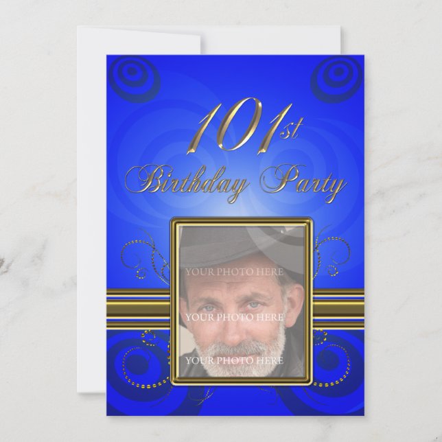 101st Birthday party Invitation (Front)