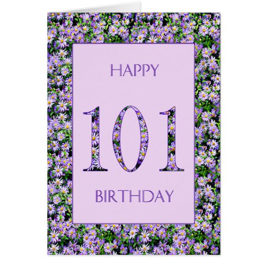101st Birthday Purple Daisies (Front)