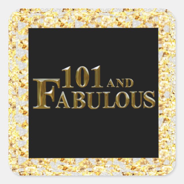 101st Birthday  Square Sticker (Front)