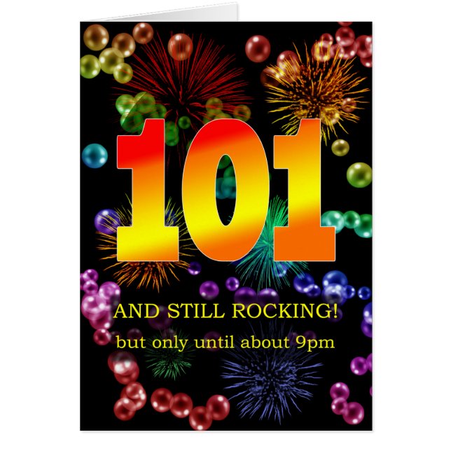 101st Birthday Still Rocking Cards (Front)