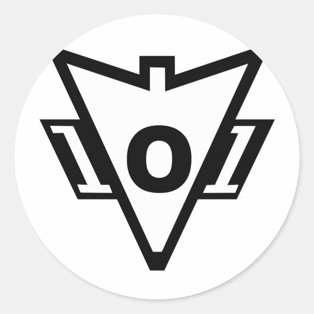 101st RECONDO Classic Round Sticker (Front)