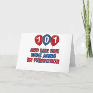 101st year old birthday designs card