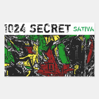 1024 SECRET SATIVA RECTANGULAR STICKER