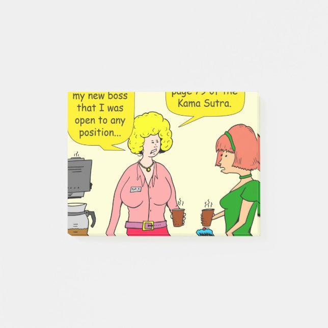 1029 79 positions of Kama Sutra cartoon Post-it Notes (Front)