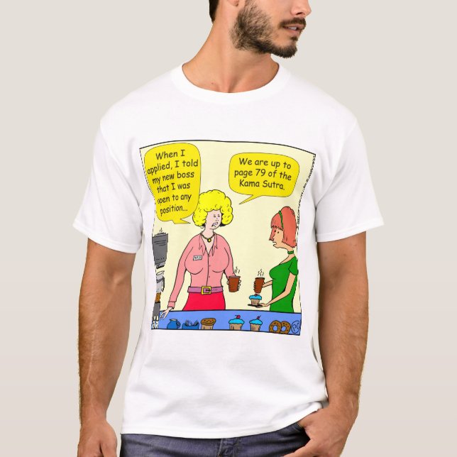 1029 79 positions of Kama Sutra cartoon T-Shirt (Front)
