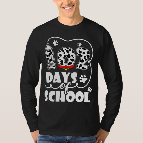 102 Days School 100th Days Smarter Dog Student Tea T_Shirt