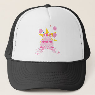 102 Year Old Birthday Cake Trucker Hat