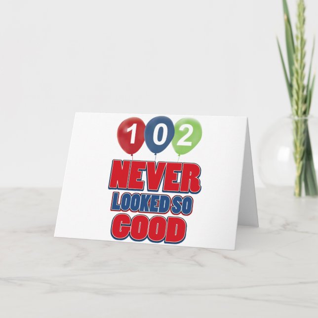102 year old birthday designs card (Front)