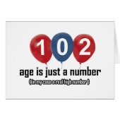 102 year old nothing but a number designs (Front Horizontal)