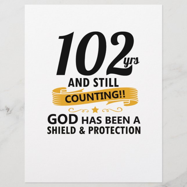 102 years and still counting birthday (Front)