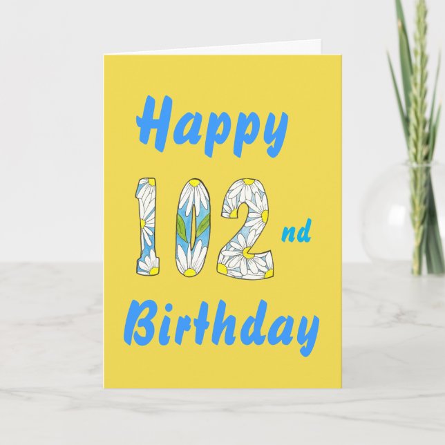 102nd Birthday Card (Front)