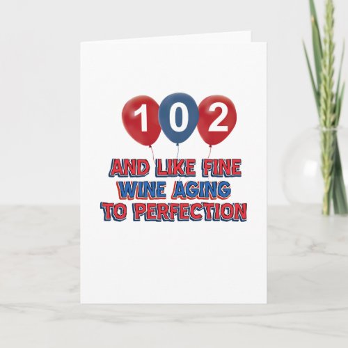 102nd birthday designs card
