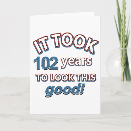 102nd birthday designs card