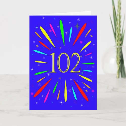 102nd Birthday Explosion Card