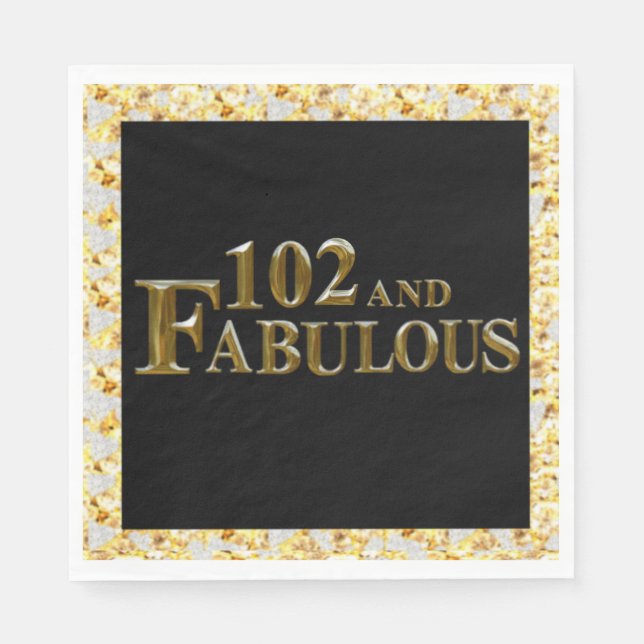 102nd Birthday  Napkins (Front)