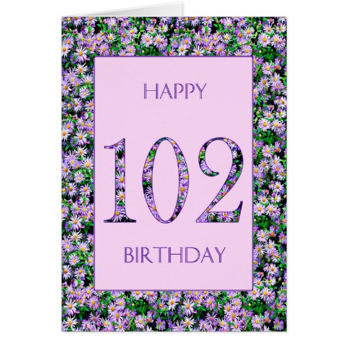 102nd Birthday Purple Daisies