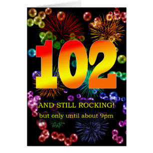 102nd Birthday Still Rocking Cards