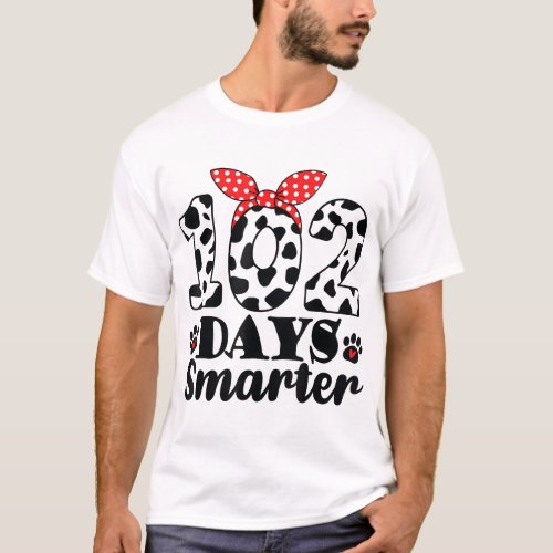 102nd Day of School Teacher Dalmatian 100 Days Sma T_Shirt