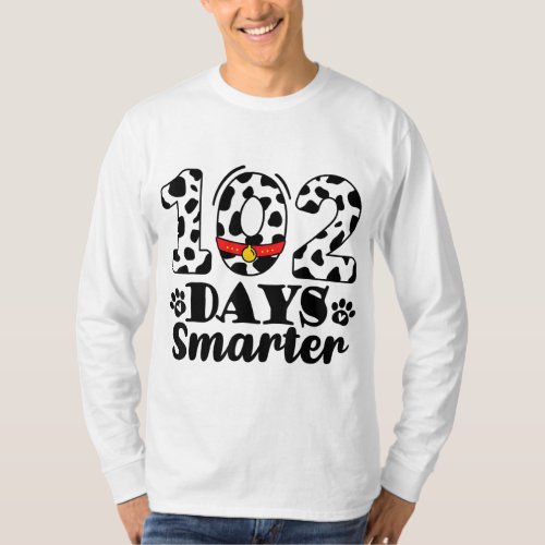 102nd Day of School Teacher Dalmatian 100 Days Sma T_Shirt