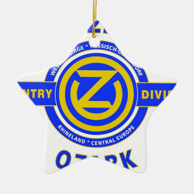 102ND INFANTRY DIVISION "OZARK DIVISION" CERAMIC ORNAMENT (Front)