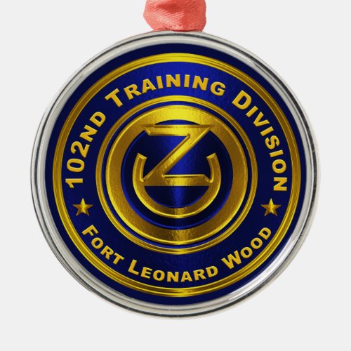102nd Training Division Christmas  Metal Ornament