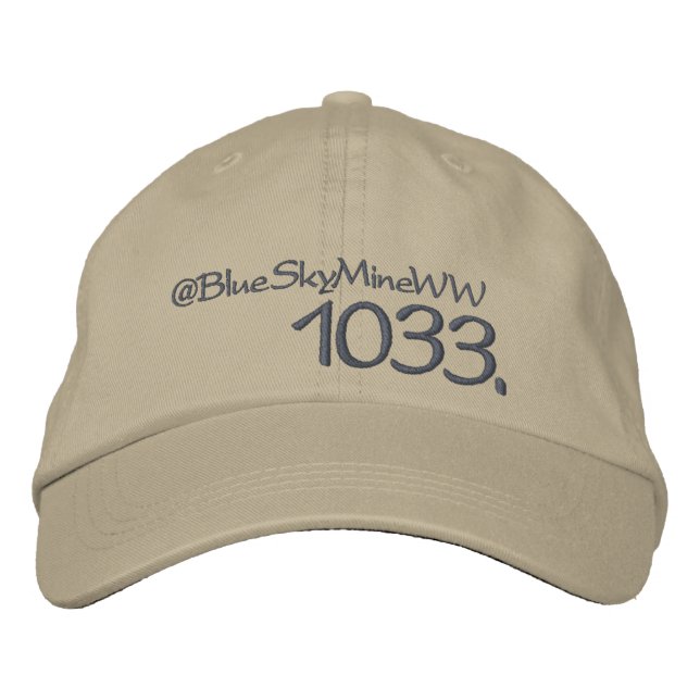 1033. How far will you go? Embroidered Baseball Hat (Front)