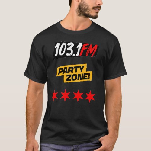 1031 FM Chicago Stars Party Zone logo T_Shirt