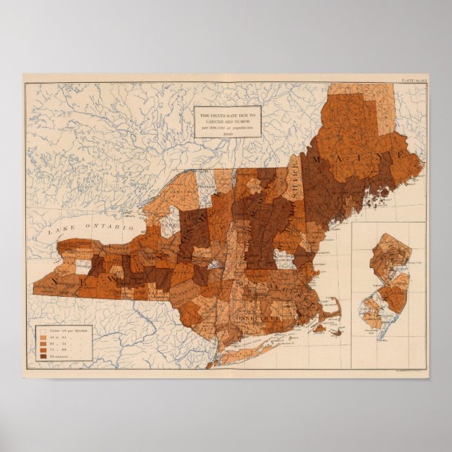 103 Cancer, tumor NY, NJ, New England Poster (Front)
