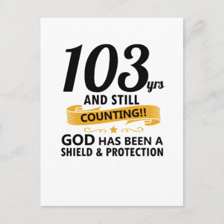 103 years and still counting birthday postcard