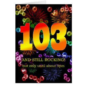 103rd Birthday Still Rocking Cards