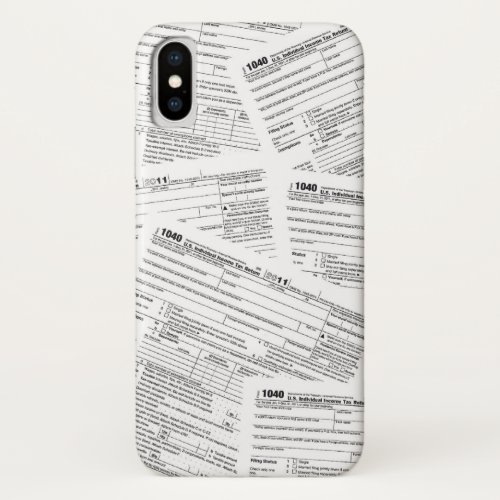 1040 Income Tax Form iPhone XS Case