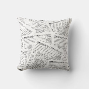 1040 Income Tax Forms Throw Pillow