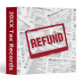 1040 Tax Forms with Refund Stamp 3 Ring Binder