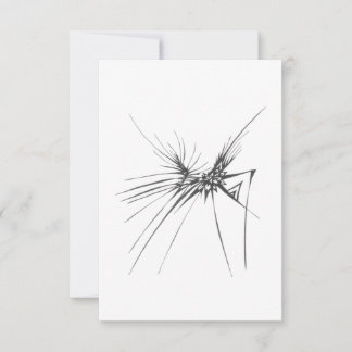 104 Black White Abstract Tribal Tattoo Art Thank You Card