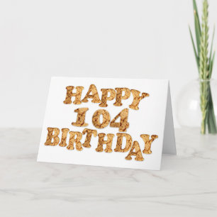 104th Birthday card for a cookie lover