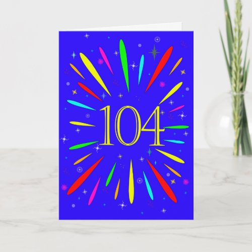 104th Birthday Explosion Card