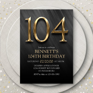 104th Birthday Invitation